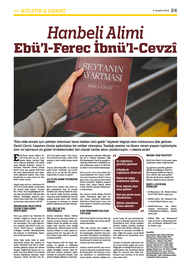 12 Hanbeli Alimi Ebü'l-Ferec İbnü'l-Cevzî - 262